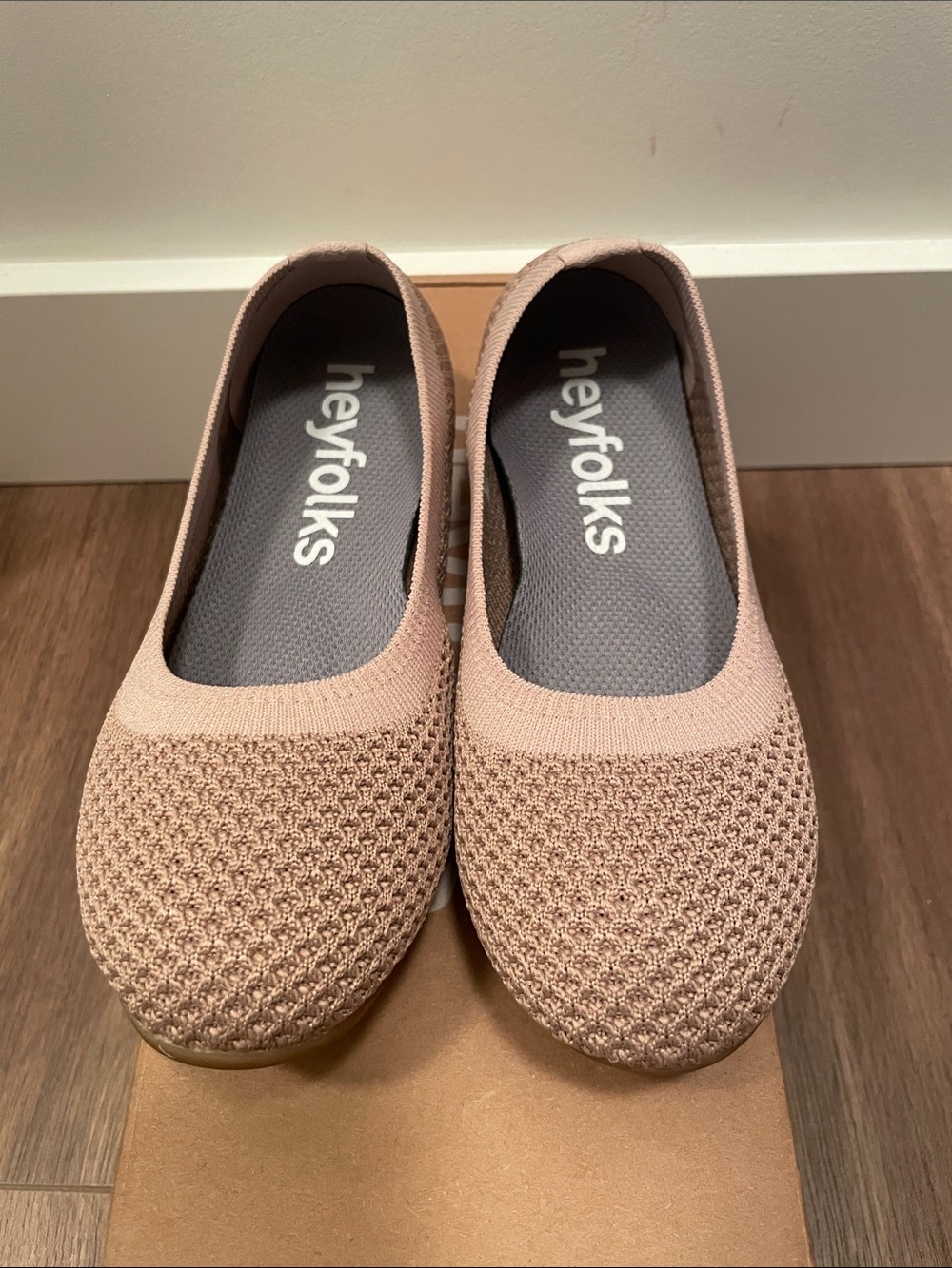 Women's Knit Ballet Flats — Blush Pink